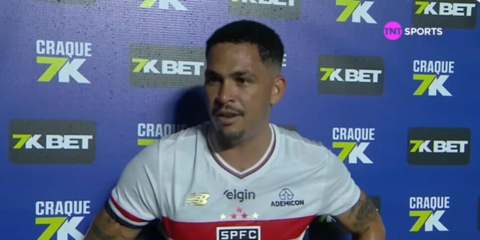 Luciano renovou com o São Paulo até 2028 (Reprodução: TNT Sports)