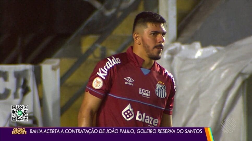 João Paulo, do Santos, (Foto: Reprodução/ Globo)