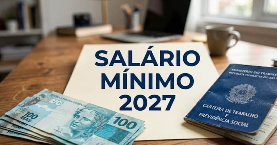 Ilustração Salário mínimo 2027 (Foto: Montagem TV Foco / GMN) Ilustração Salário mínimo 2027 (Foto: Montagem TV Foco / GMN)