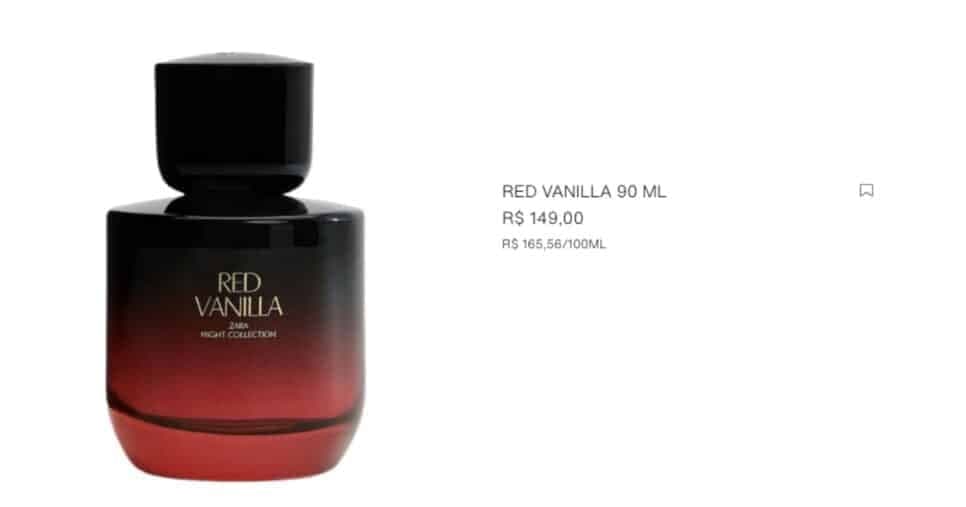 Perfume Red Vanilla (Foto: Zara) Perfume Red Vanilla (Foto: Zara)