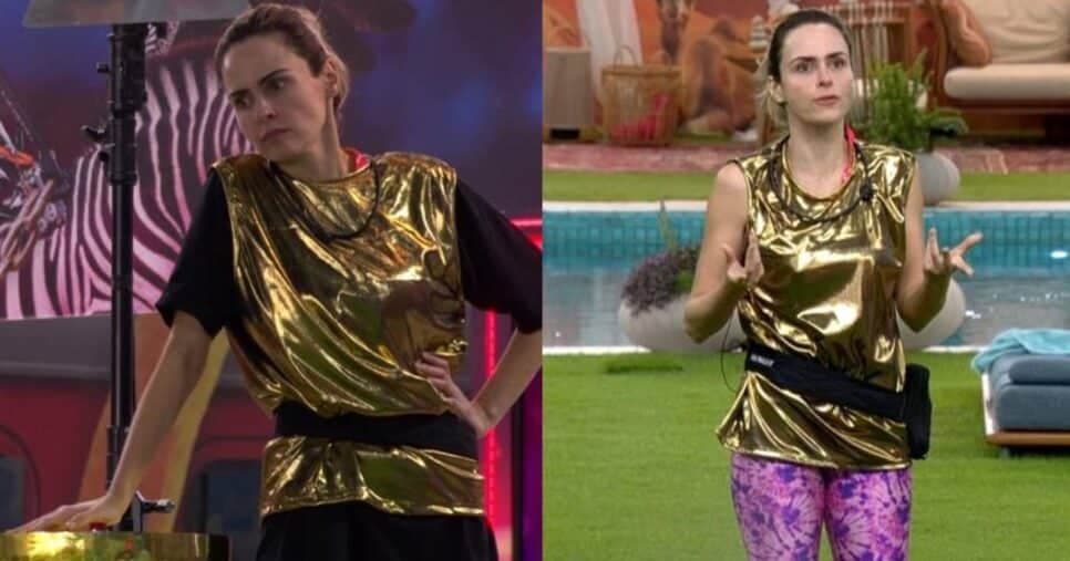 Ilustração BBB26: Ana Paula surta com produção por microfone com perfume Ilustração BBB26: Ana Paula surta com produção por microfone com perfume