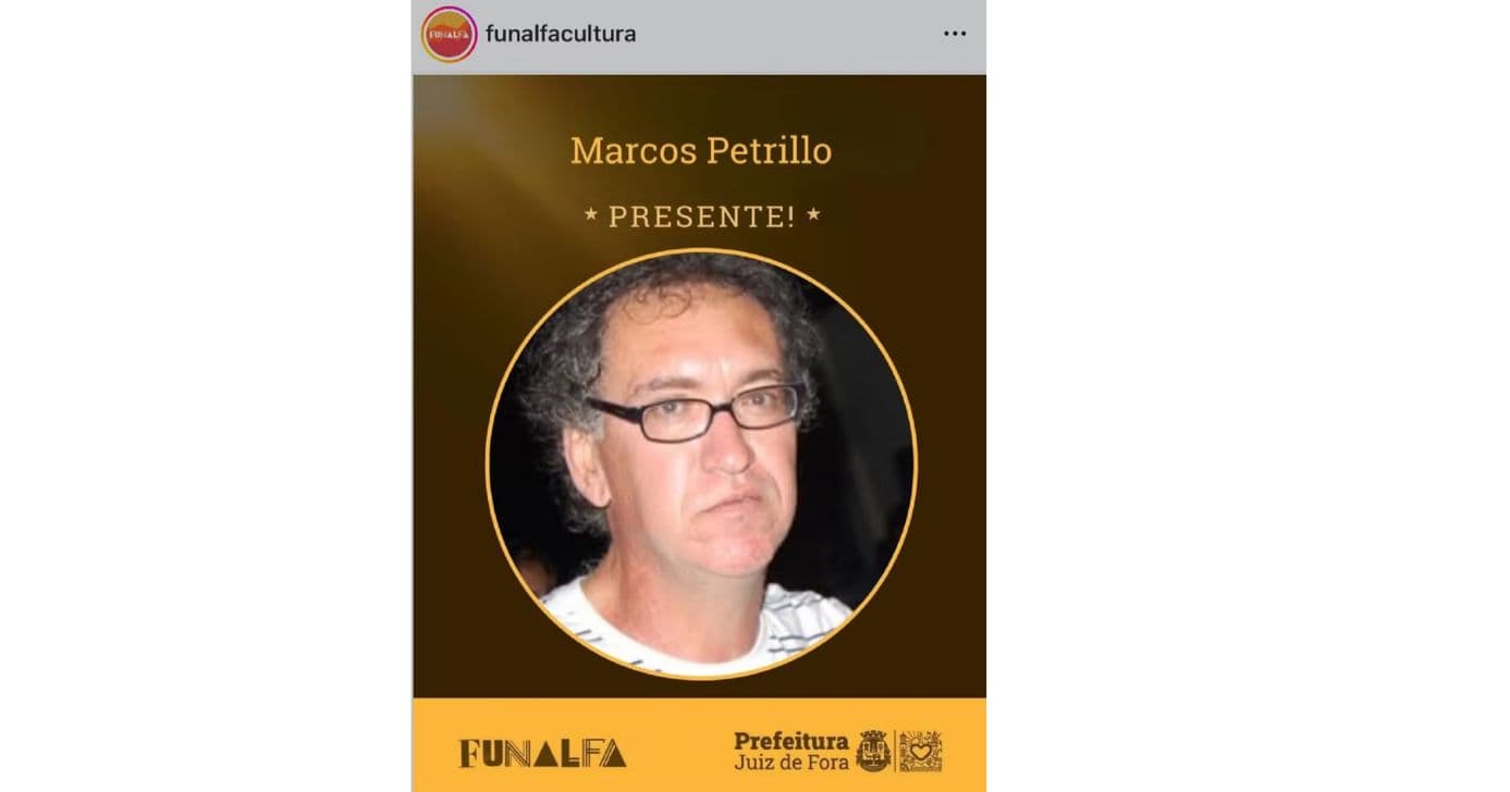 Anúncio da morte de Marcos Petrillo (Foto: Reprodução / Instagram / Globo)