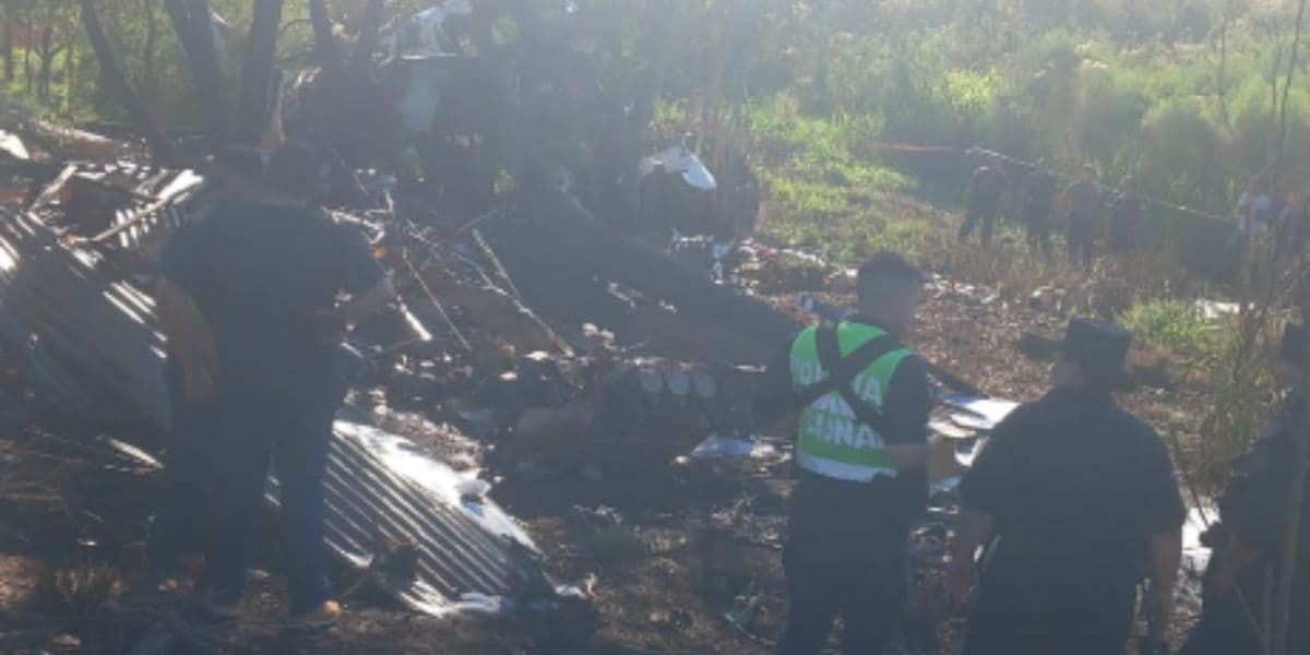 Mais imagens dos destroços do avião (Reprodução: Divulgação)