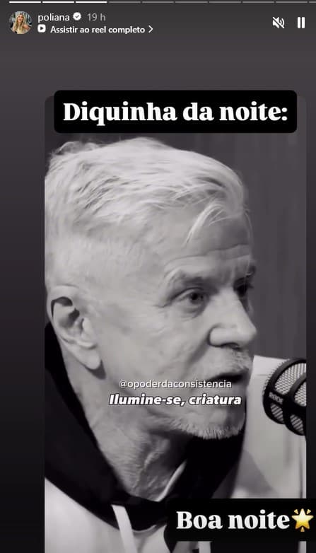 Poliana Rocha com sua "diquinha da noite" (Foto: Reprodução / Instagram)
Poliana Rocha com sua "diquinha da noite" (Foto: Reprodução / Instagram)