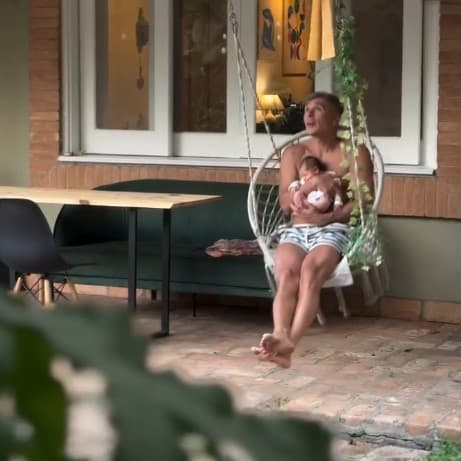 Ivan Moré com a filha caçula (Foto: Reprodução / Instagram)