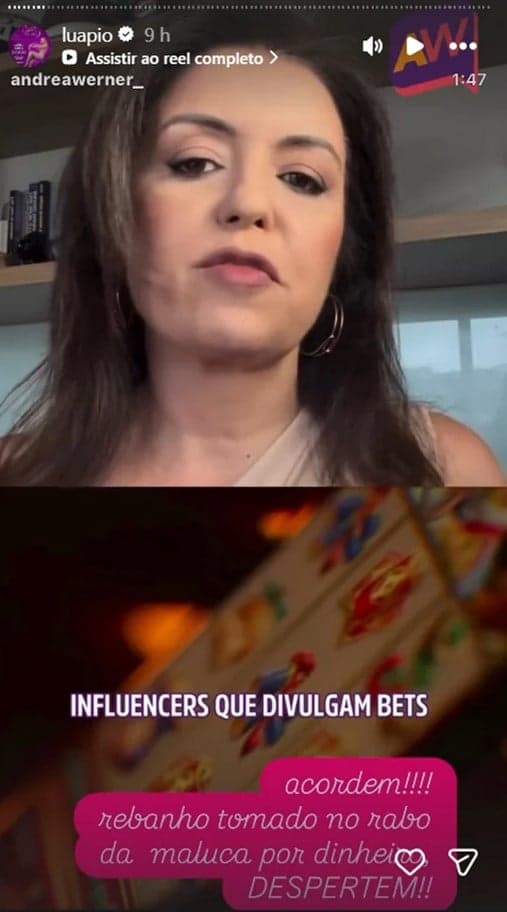 Luana Piovani volta a detonar Virginia (Foto: Reprodução / Instagram)

