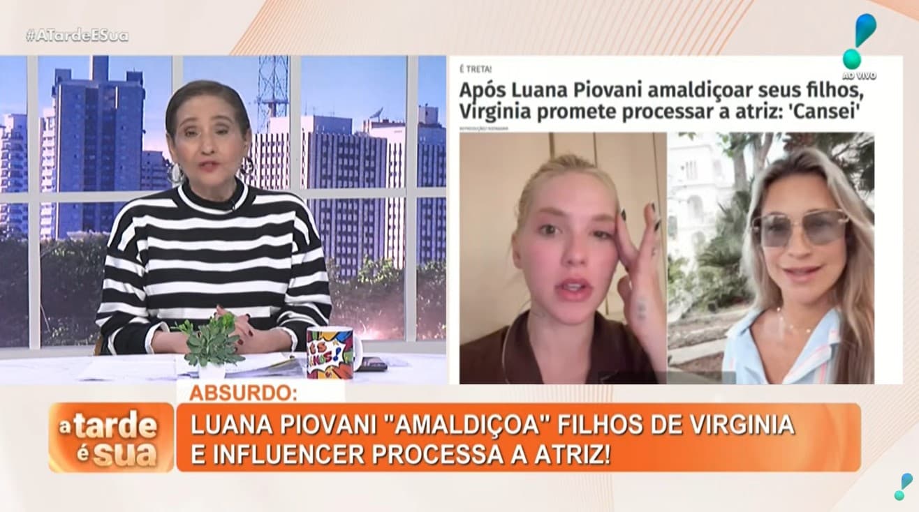 Sonia Abrão comenta polêmica de Virginia e Luana (Foto: Reprodução / RedeTV!)
Sonia Abrão comenta polêmica de Virginia e Luana (Foto: Reprodução / RedeTV!)