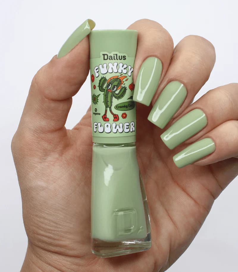 O esmalte “Cranky Cactus”, da coleção Funky Flower da Dailus (Foto: Reprodução/ Internet) O esmalte “Cranky Cactus”, da coleção Funky Flower da Dailus (Foto: Reprodução/ Internet)