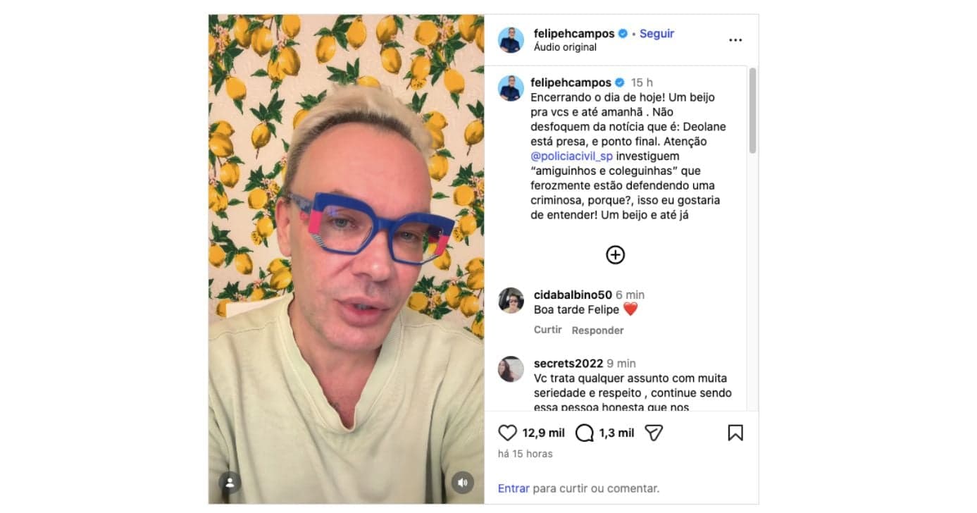 Felipeh Campos (Foto: Reprodução / Instagram)