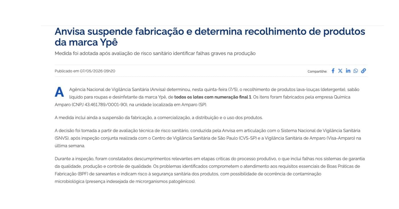 Medida da Anvisa (Foto: Reprodução / Gov)