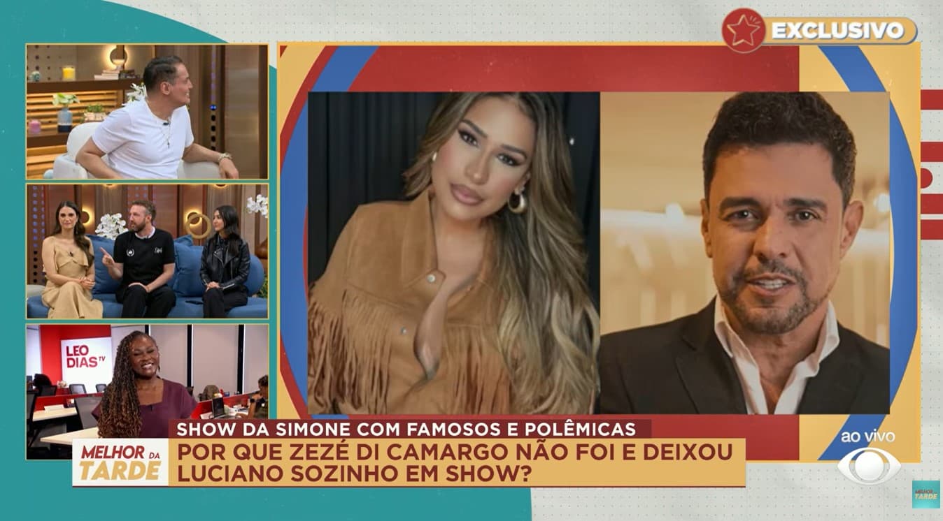 Chris Flores fala sobre Luciano Camargo (Foto: Reprodução / Band)
Chris Flores fala sobre Luciano Camargo (Foto: Reprodução / Band)