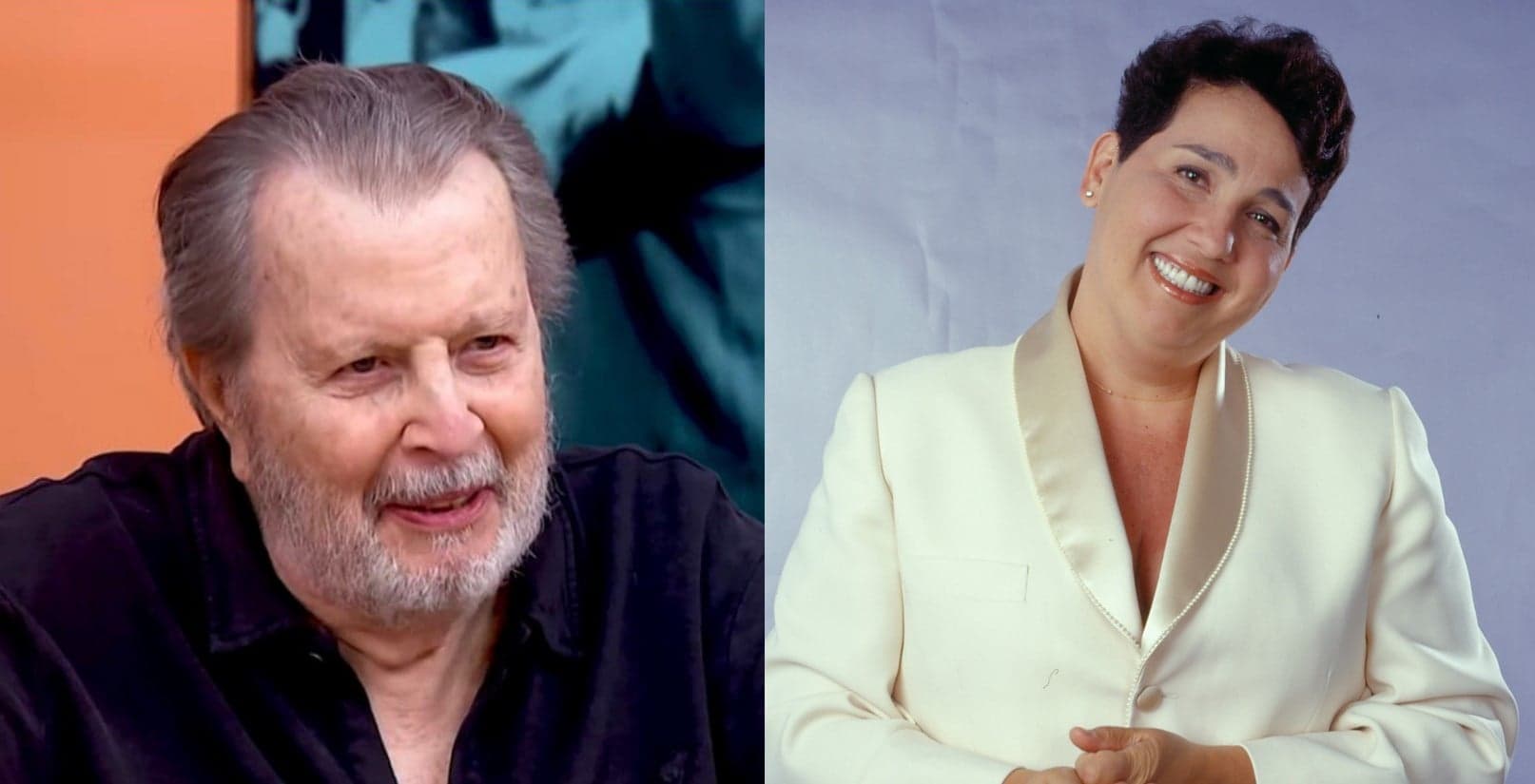 Daniel Filho e Claudia Jimenez (Foto: Reprodução / TV Brasil / Globo)
