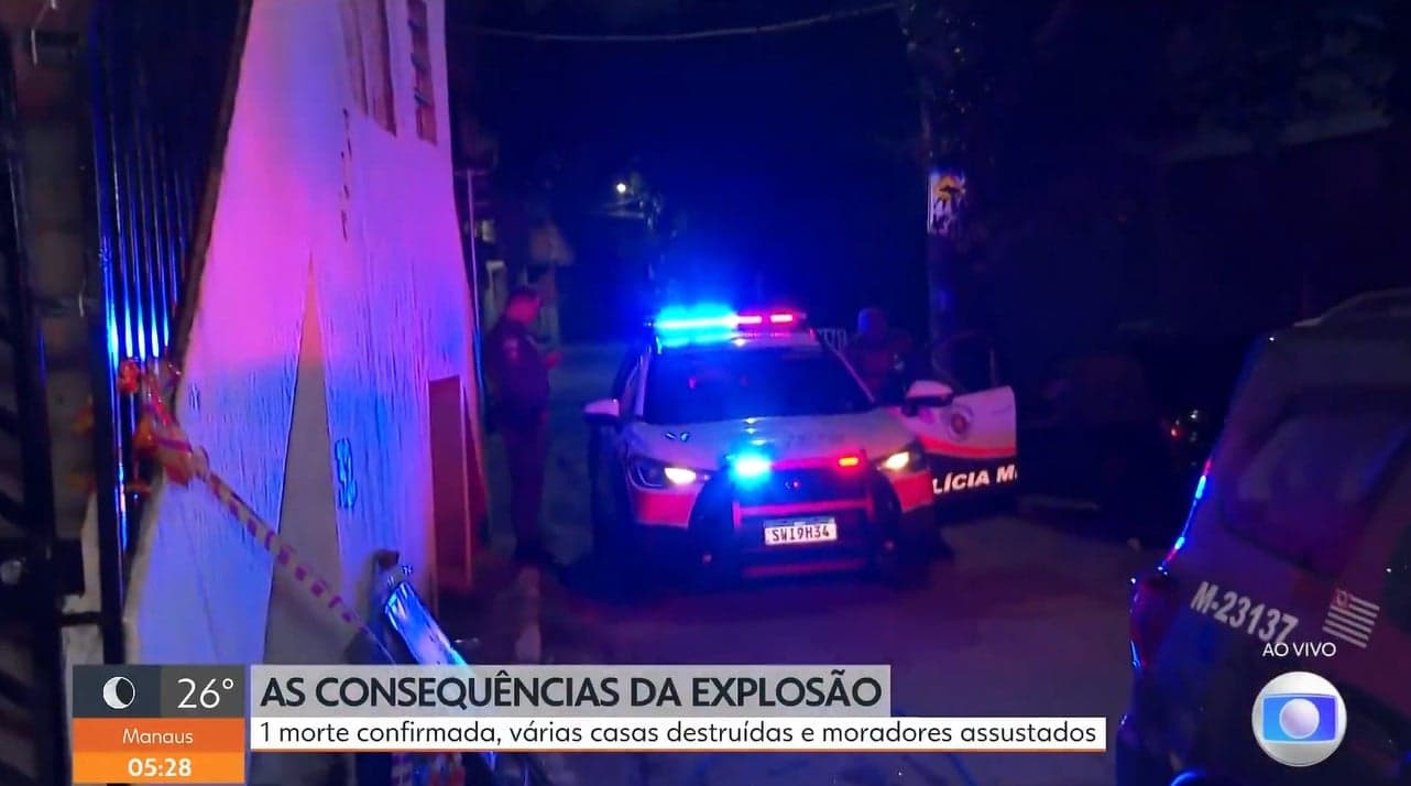 Hora Um repercutiu explosão de gás (Foto: Reprodução / Globo)
Hora Um repercutiu explosão de gás (Foto: Reprodução / Globo)
