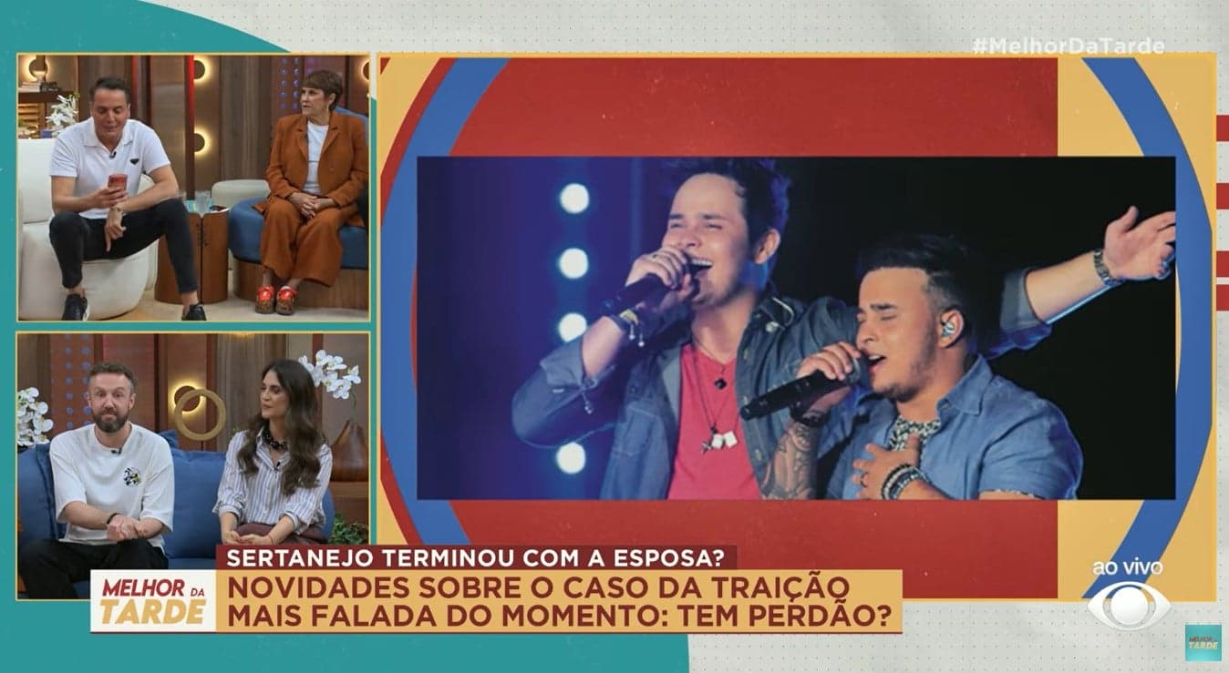 Leo Dias fala sobre fim de dupla sertaneja (Foto: Reprodução / Band)
