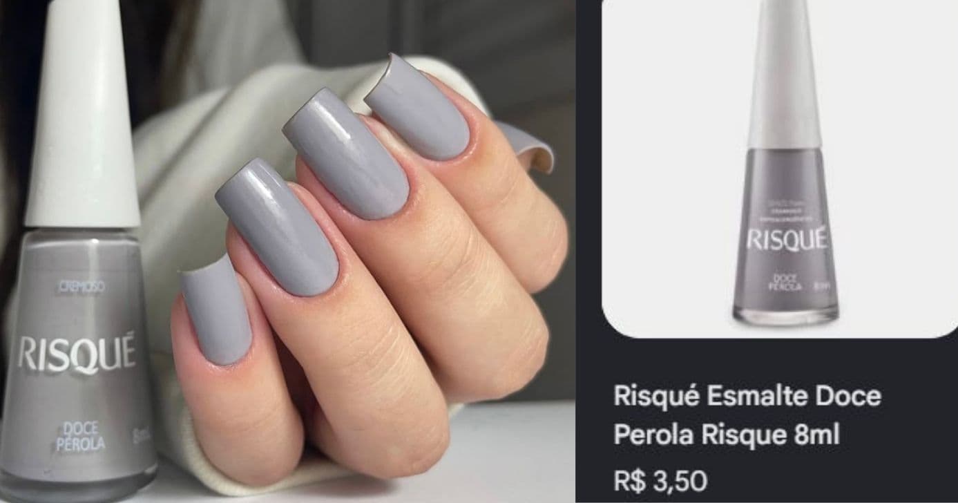Esmalte Doce Pérola - Risqué (Foto Reprodução/Montagem/TV Foco/Canva/Lennita/ Google Shopping/Pinterest) Esmalte Doce Pérola - Risqué (Foto Reprodução/Montagem/TV Foco/Canva/Lennita/ Google Shopping/Pinterest)
