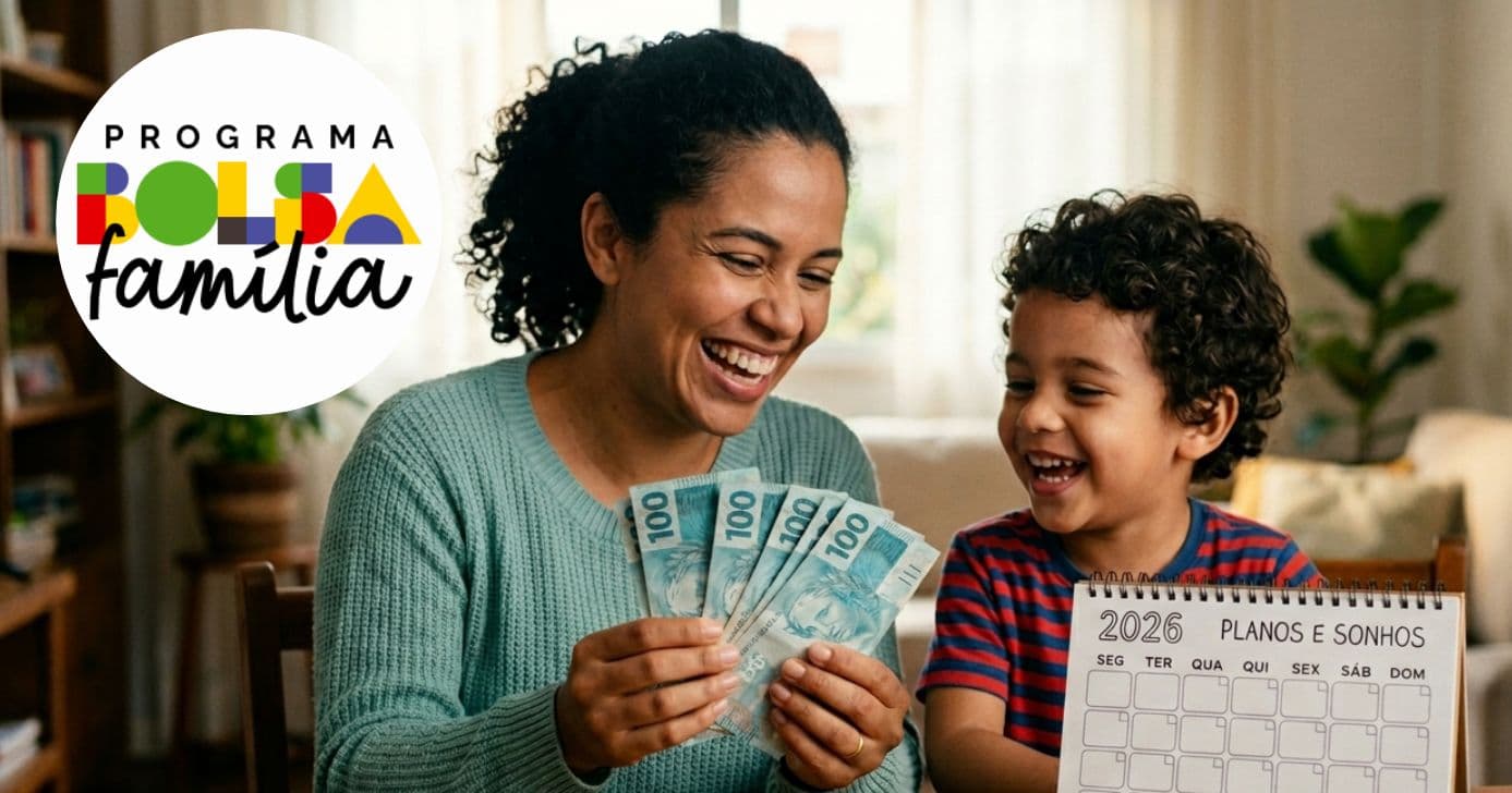 Ilustração Bolsa Família, mãe e filho (Foto: Montagem TV Foco / GMN)