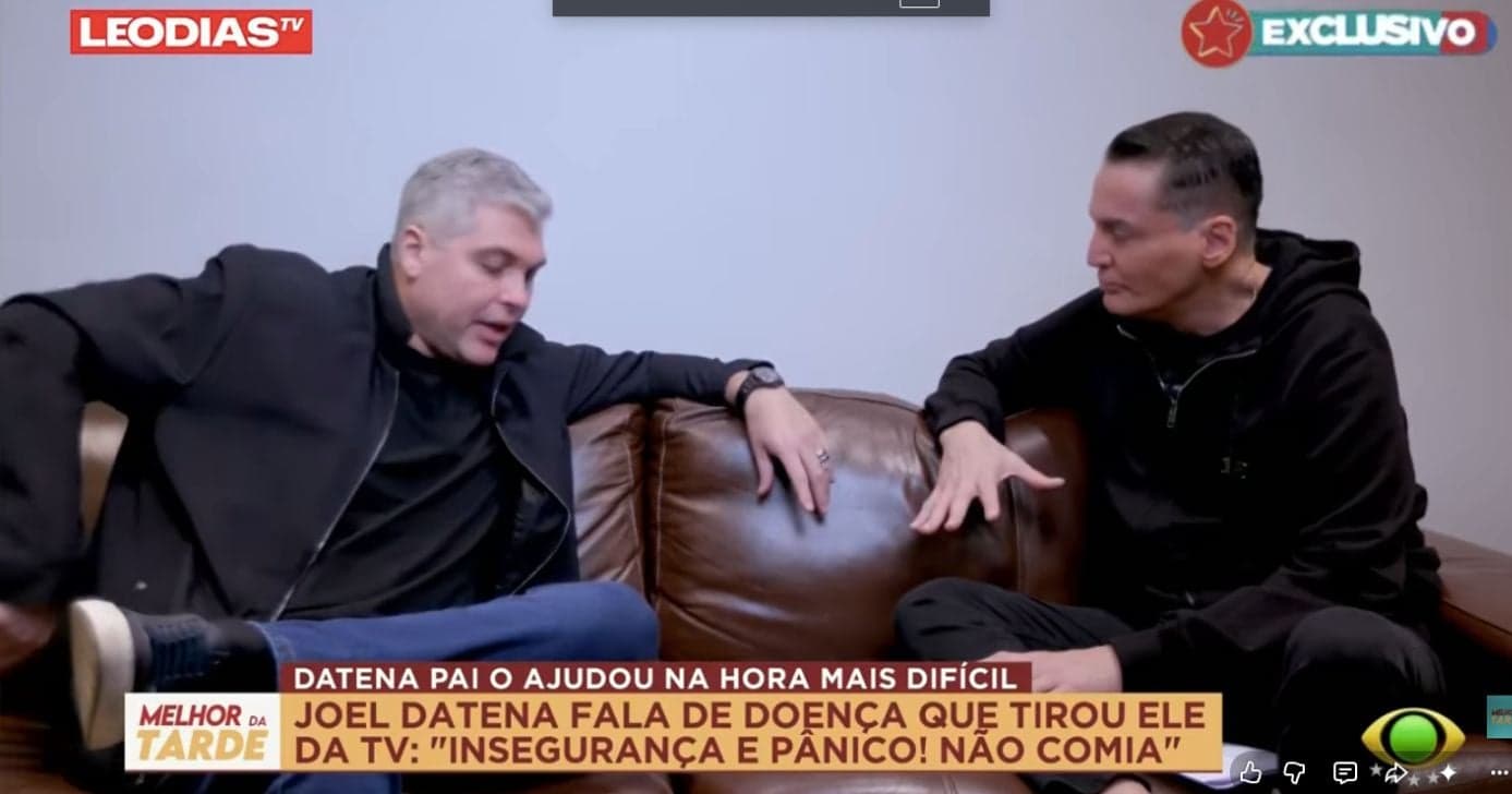 Joel Datena e Leo Dias (Foto: Reprodução / Band)