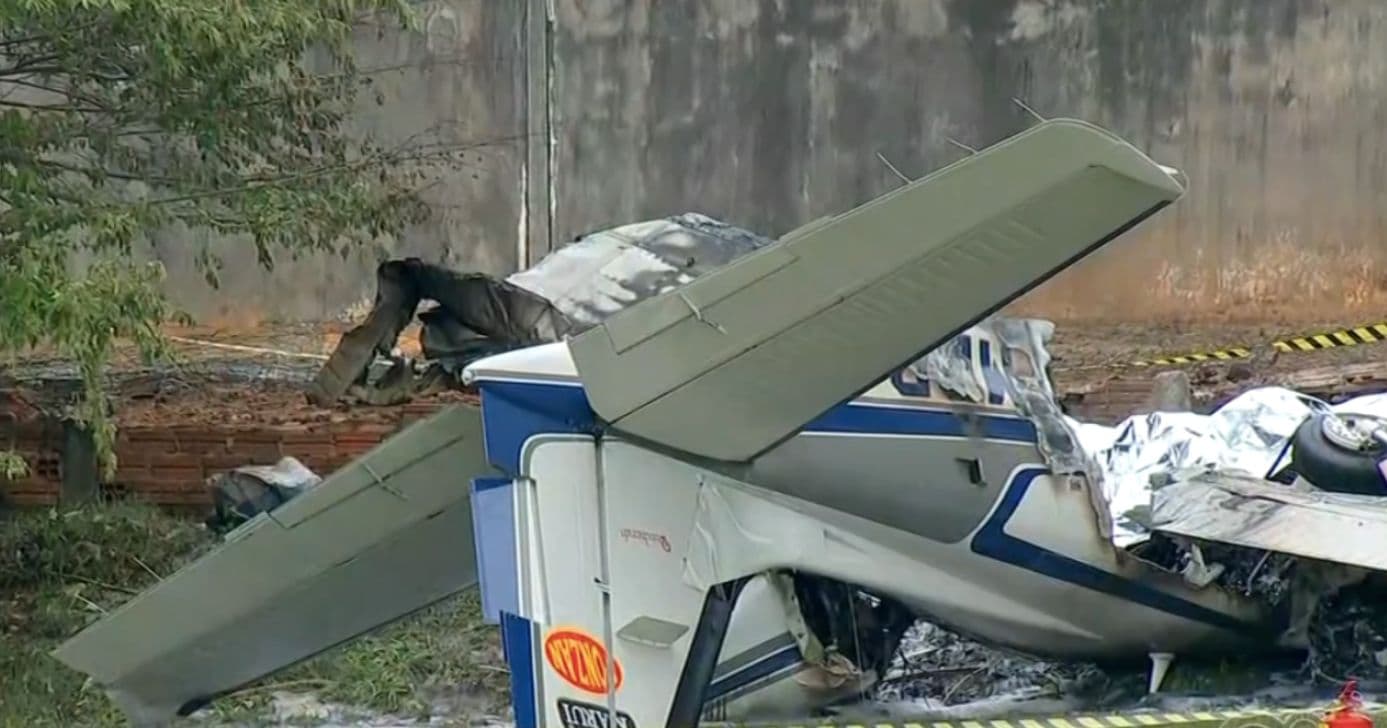 Sabina Simoanto confirma queda de avião de pequeno porte (Foto: Reprodução / Globo)