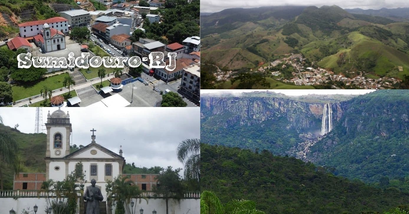 Sumidouro se localiza na região serrana do RJ (Foto Reprodução/Montagem/Lennita/TV Foco/Canva/GMN/YouTube)