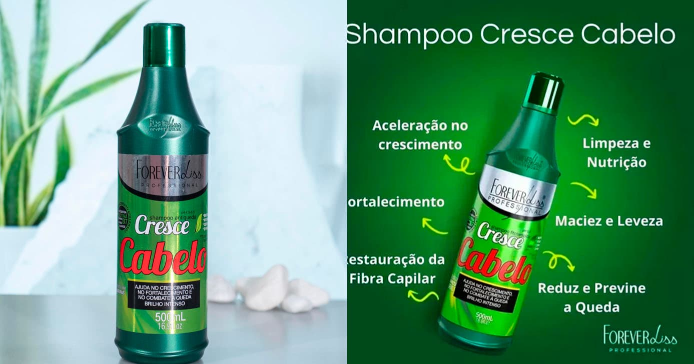 Shampoo Cresce Cabelo, da Forever Liss (Foto: Reprodução)