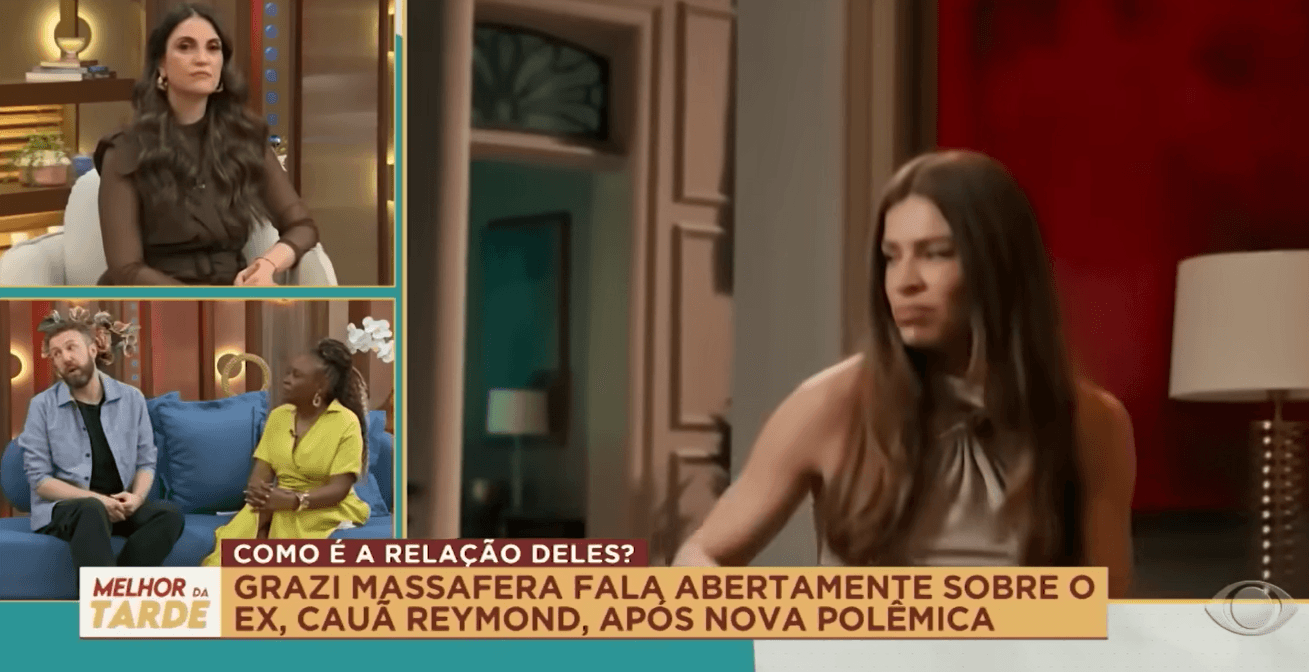 Apresentadores do Melhor da Tarde repercutem declarações de Grazi (Foto: Reprodução / Band) 

