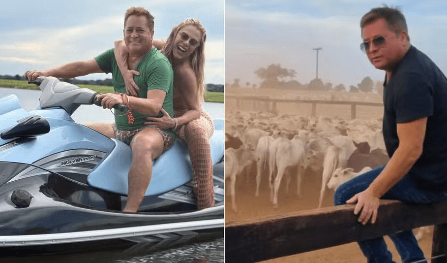 Leonardo e a mulher Poliana vivem em fazenda de R$ 60 milhões (Fotos: Reprodução / Instagram)