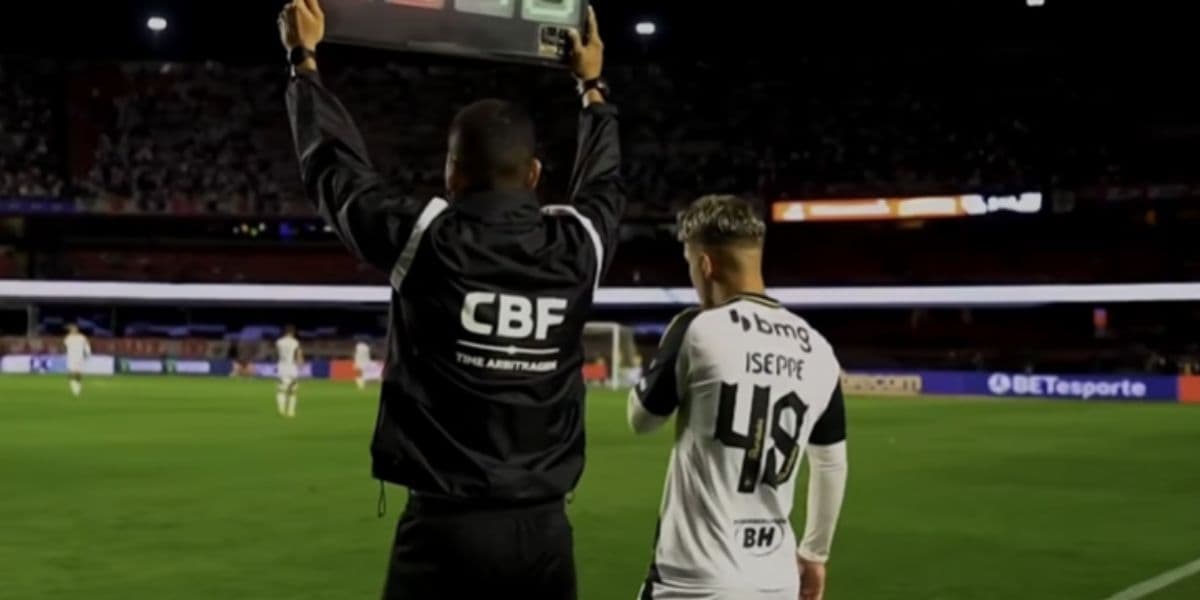 Mateus Iseppe estreou contra o São Paulo (Reprodução: SporTV) Mateus Iseppe estreou contra o São Paulo (Reprodução: SporTV)