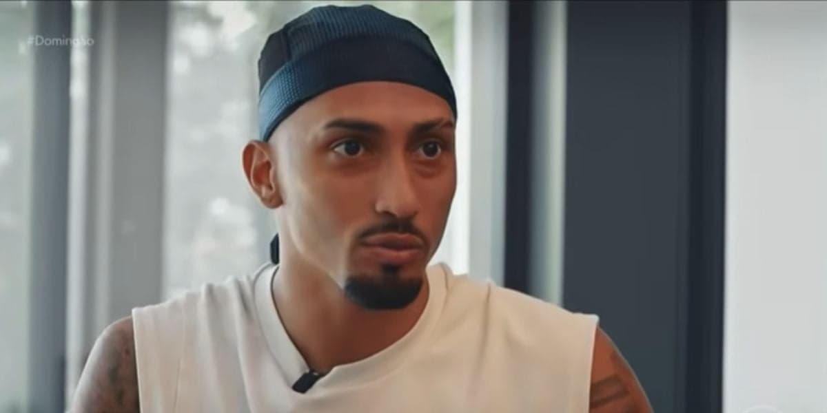 Raphinha se lesionou no jogo contra o Haiti (Reprodução: Domingão com Huck / Globo)