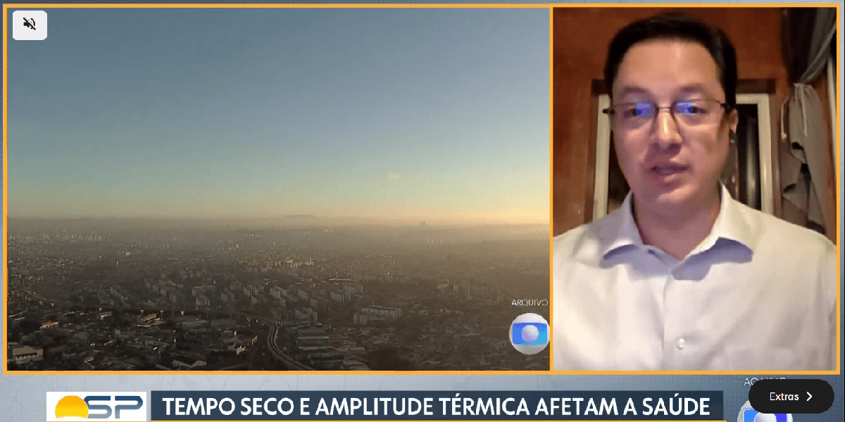 Médico dando dicas sobre como cuidar da saúde com este clima (Foto: Reprodução/ Globo)