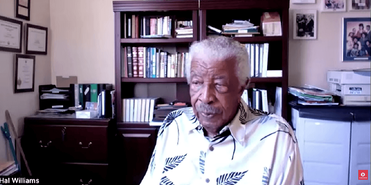 Hal Williams em uma de suas últimas entrevistas (Foto: Reprodução/ YouTube)