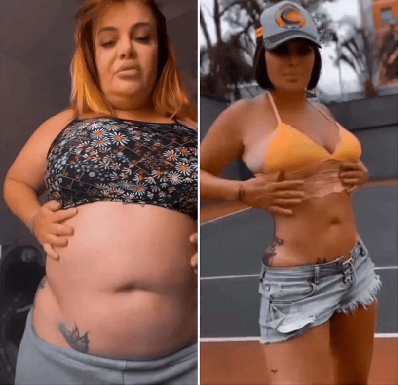 Valentina Francavilla antes de depois (Foto: Reprodução/ Instagram)