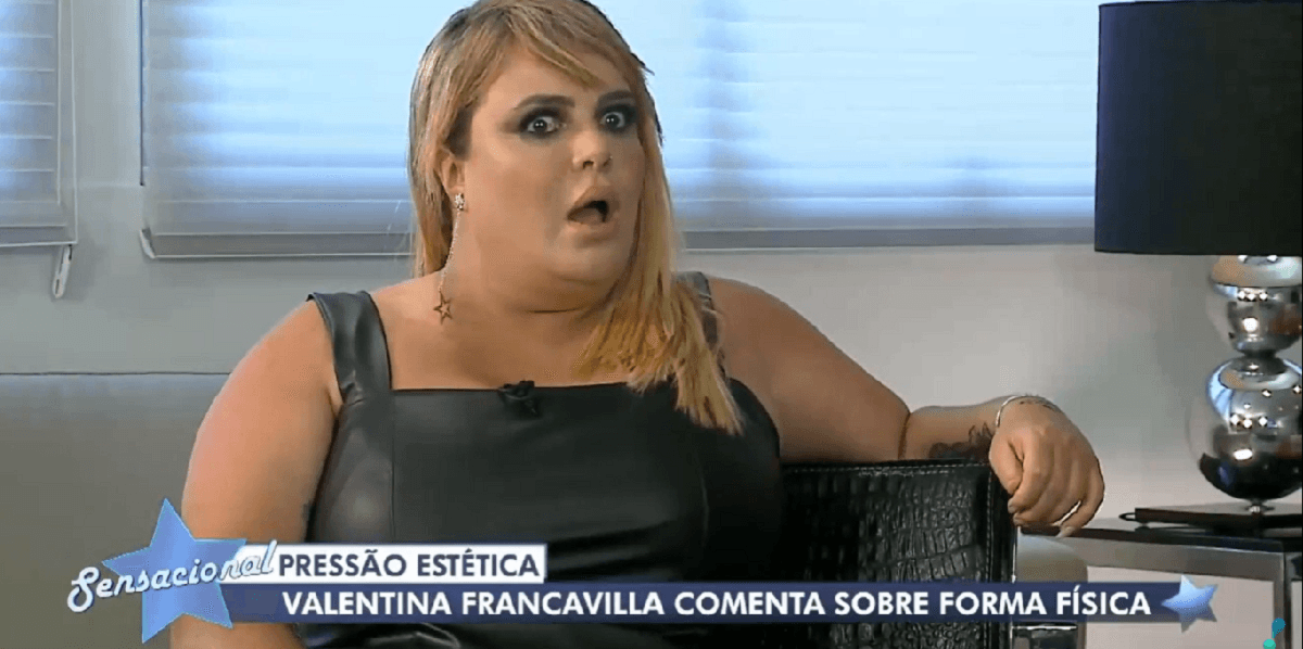 Valentina Francavilla no programa Sensacional (Foto: Reprodução/ Instagram)