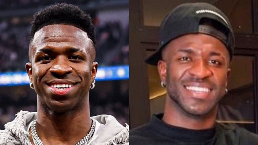 Antes e depois Vini Jr. - Foto Instagram