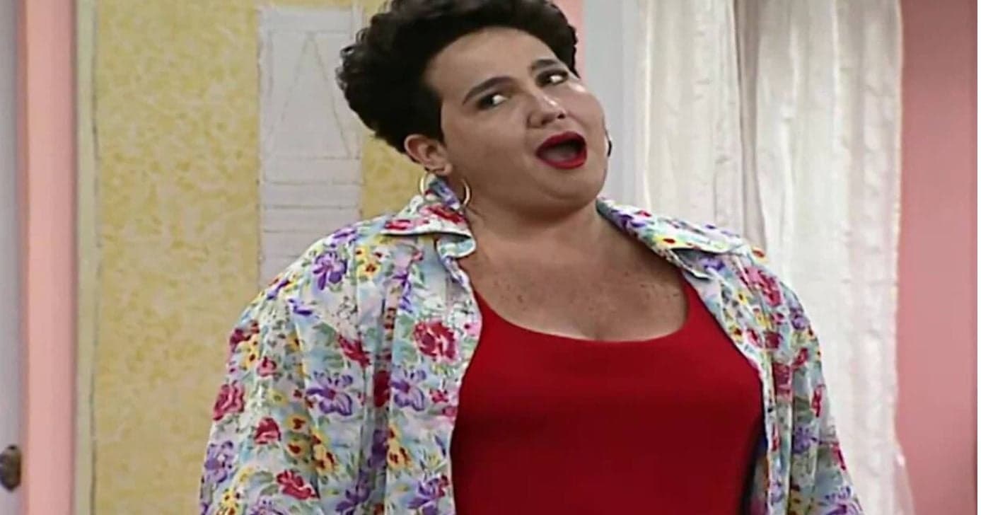 Claudia Jimenez no Sai de Baixo(Foto: Reprodução / Globo)