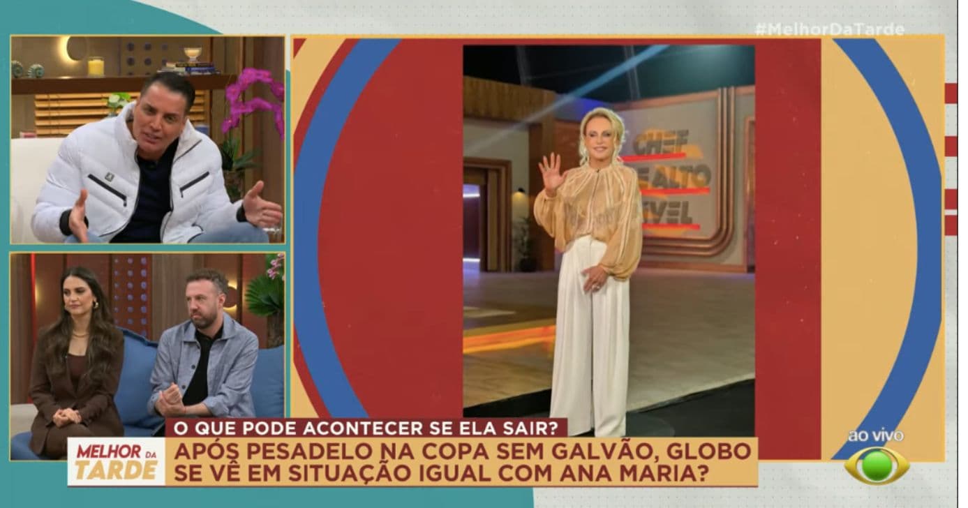 Leo Dias, Chris Flores, Thiago Pasqualotto e Ana Maria (Foto: Reprodução / Band)