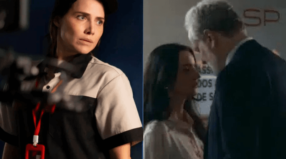 Adriana flagrou assédio de Ademir contra Suely em Quem Ama Cuida (Fotos: Reprodução / Globo)

