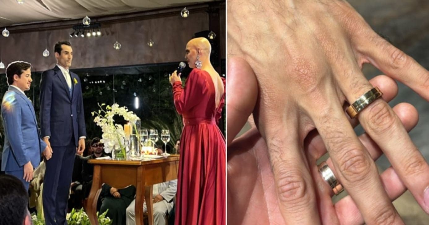 Jogador gay da Seleção Brasileira se casa com companheiro (Fotos: Reprodução / Instagram)
