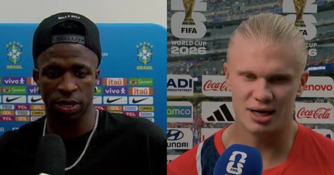 Vini Jr e Haaland são as estrelas de Brasil x Noruega na Copa do Mundo (Foto: Reprodução/ Internet) Vini Jr e Haaland são as estrelas de Brasil x Noruega na Copa do Mundo (Foto: Reprodução/ Internet)