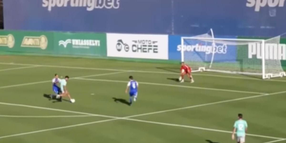 Heittor fez gol no jogo-treino do Palmeiras (Reprodução: Youtube)