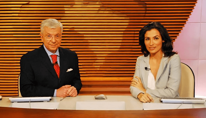 Renato Machado e Renata Vasconcellos no Bom Dia Brasil (Foto: Reprodução / Globo)