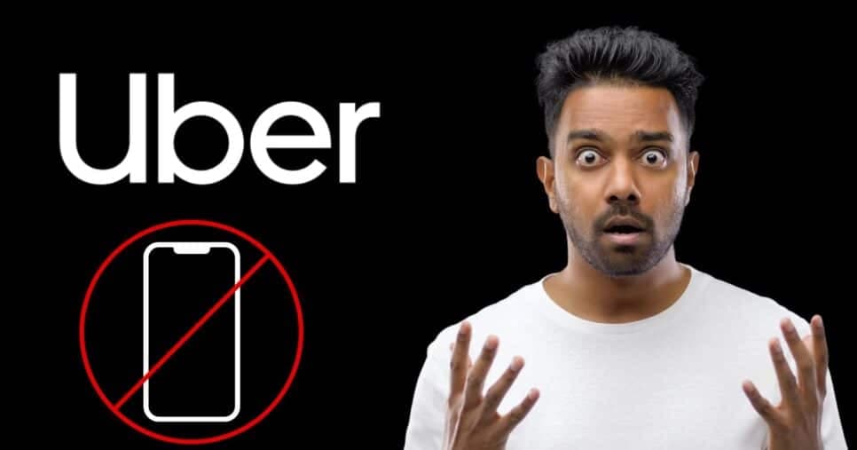 Logo Uber, celular, bloqueio e homem chocado (Fotos: Reproduções / Internet / Canva) Logo Uber, celular, bloqueio e homem chocado (Fotos: Reproduções / Internet / Canva)