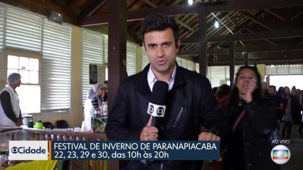 Link da Globo é invadido ao vivo e mulher grita "fora Temer"