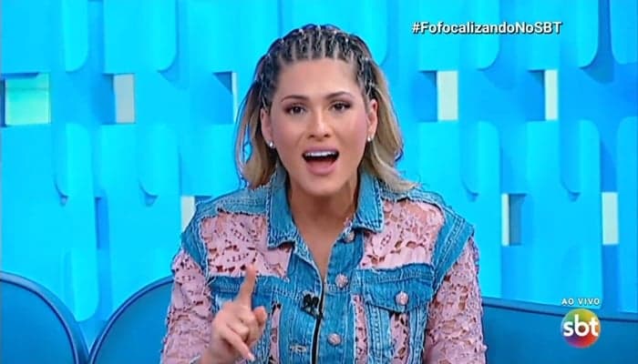 Lívia Andrade durante o Fofocalizando (Foto: Reprodução/SBT) Lívia Andrade durante o Fofocalizando (Foto: Reprodução/SBT)