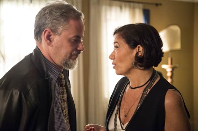 Eurico (Dan Stulbach) e Valentina (Lília Cabral) em O Sétimo Guardião (Foto: Globo/Estevam Avellar) Eurico (Dan Stulbach) e Valentina (Lília Cabral) em O Sétimo Guardião (Foto: Globo/Estevam Avellar)