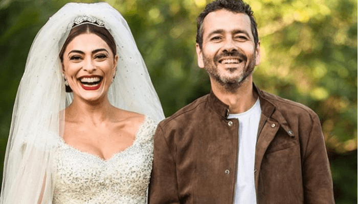 Maria da Paz (Juliana Paes) com Amadeu (Marcos Palmeira) como seu noivo em A Dona do Pedaço (Foto: Reprodução/Instagram) Maria da Paz (Juliana Paes) com Amadeu (Marcos Palmeira) como seu noivo em A Dona do Pedaço (Foto: Reprodução/Instagram)
