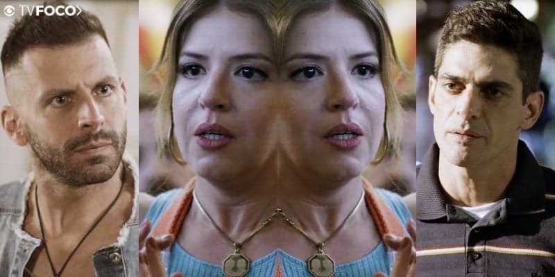 Carla em seu triângulo amoroso em Malhação Toda Forma de Amar na Globo (Foto: Montagem/TV Foco) Carla em seu triângulo amoroso em Malhação Toda Forma de Amar na Globo (Foto: Montagem/TV Foco)