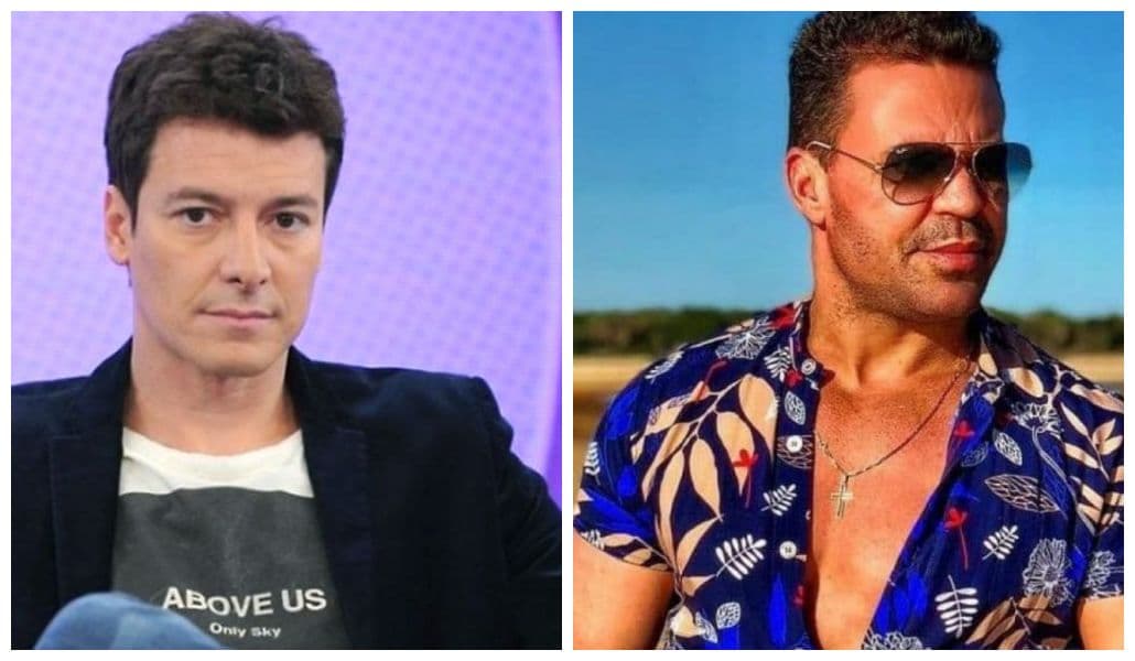 Eduardo Costa e Rodrigo Faro se encontraram para gravar reportagem emocionante (Foto: Reprodução/ Montagem TV Foco) Eduardo Costa e Rodrigo Faro se encontraram para gravar reportagem emocionante (Foto: Reprodução/ Montagem TV Foco)