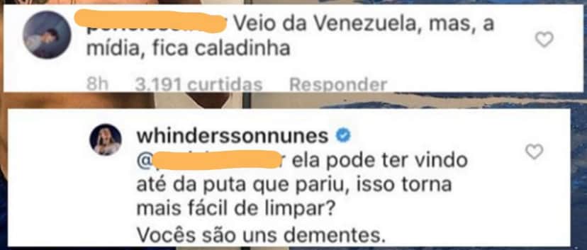 Whindersson Nunes mostrou sua indignação e acabou maltratando um fã com seu comentário Whindersson Nunes mostrou sua indignação e acabou maltratando um fã com seu comentário