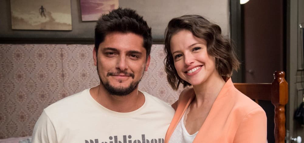A atriz da Globo, Agatha Moreira e Bruno Gissoni em A Dona do Pedaço (foto: Divulgação Globo) A atriz da Globo, Agatha Moreira e Bruno Gissoni em A Dona do Pedaço (foto: Divulgação Globo)