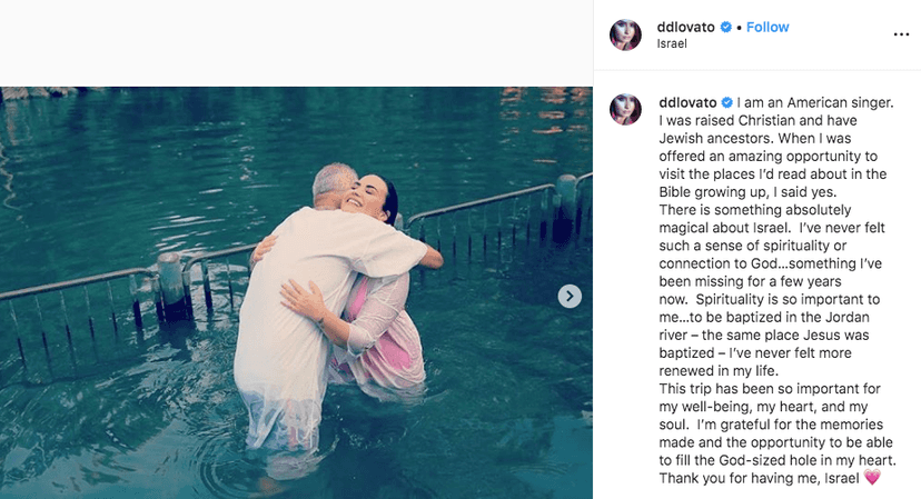 Foto que Demi Lovato compartilhou no Instagram (Foto: Reprodução) Foto que Demi Lovato compartilhou no Instagram (Foto: Reprodução)